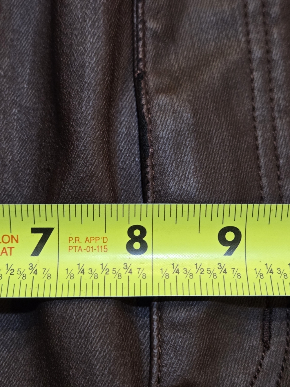 Daze Women Pants Size 30 Brown Faux Leather High Waist Crop Flare Neutral Boho - Picture 4 of 8
